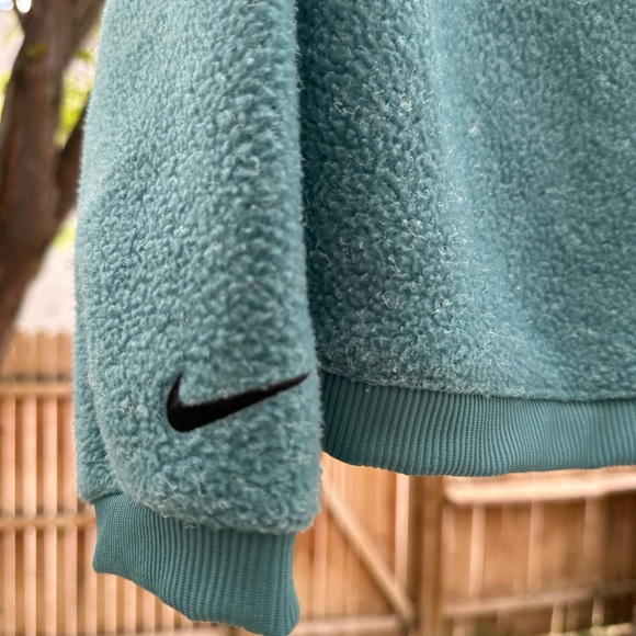 Nike Funnel Neck Sweatshirt Therma Fleece Pullover Large Teal - Picture 16 of 16